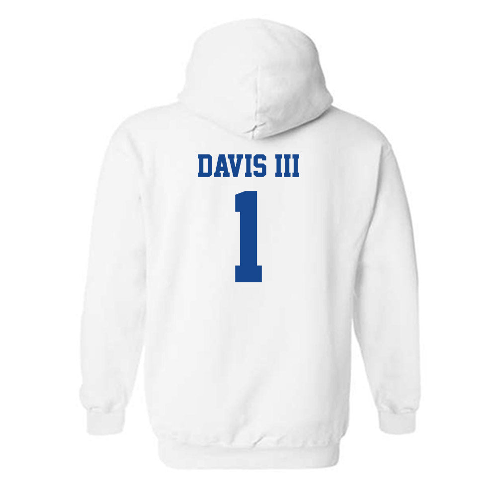 Hampton - NCAA Men's Basketball : Aaron Davis III - Classic Shersey Hooded Sweatshirt-1