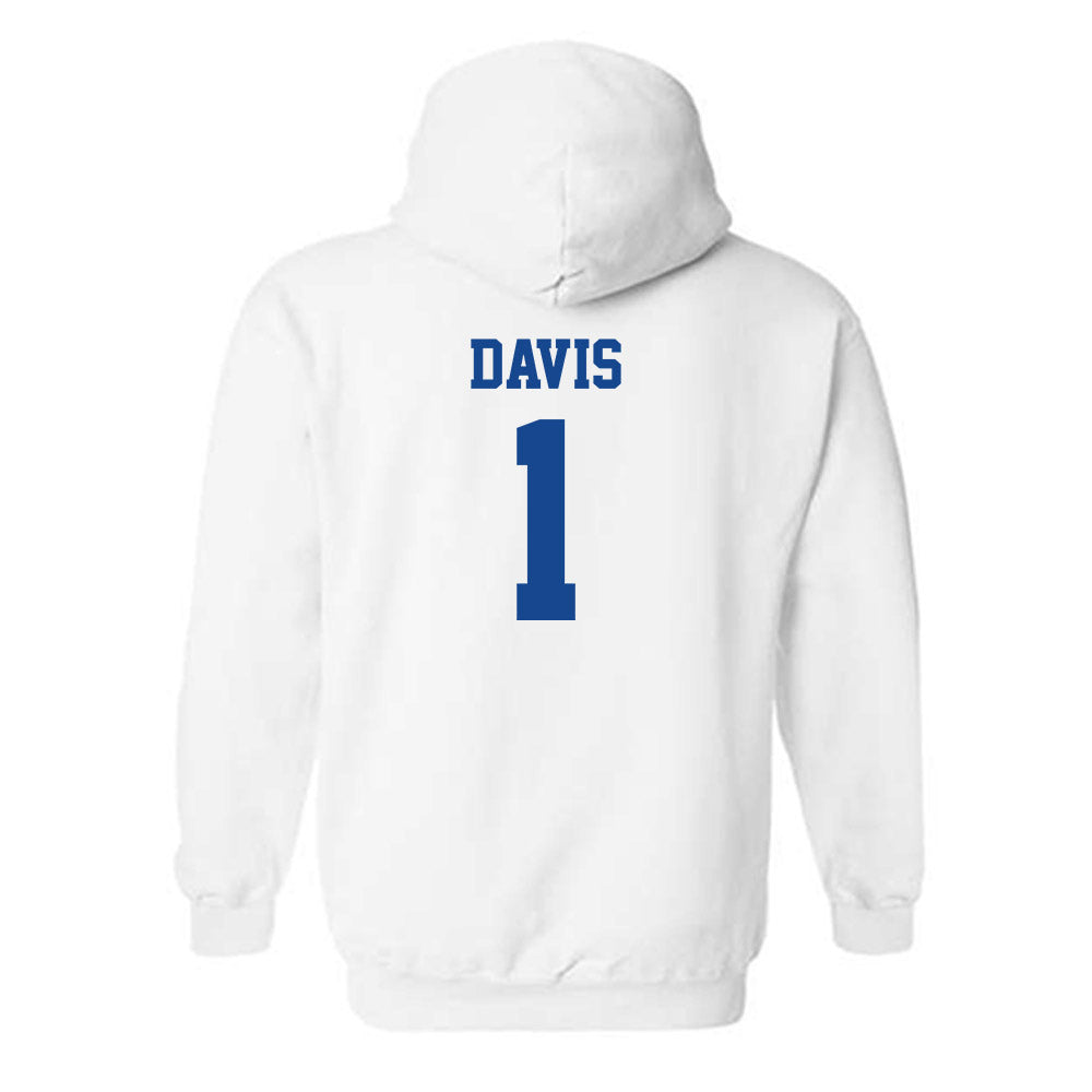 Hampton - NCAA Men's Basketball : Aaron Davis - Classic Shersey Hooded Sweatshirt-1