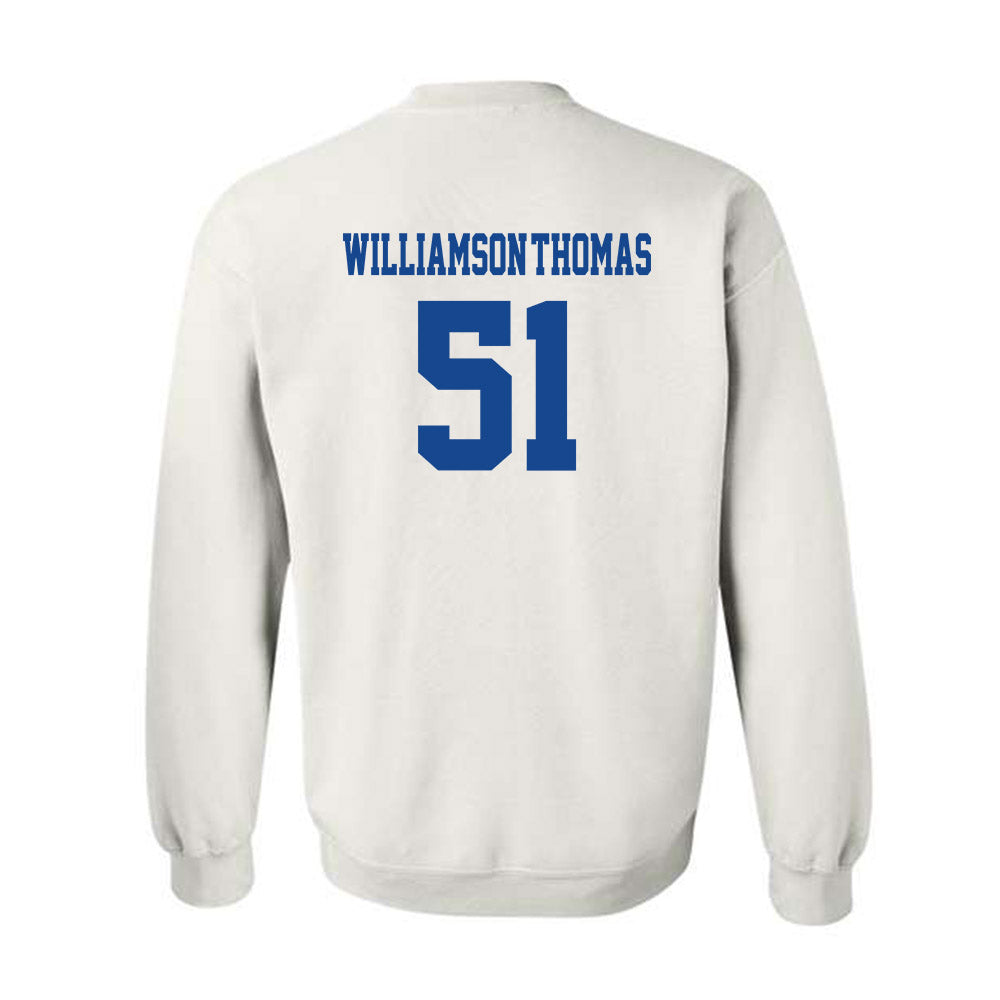 Hampton - NCAA Football : Jalen Williamson-Thomas - Classic Shersey Crewneck Sweatshirt-1