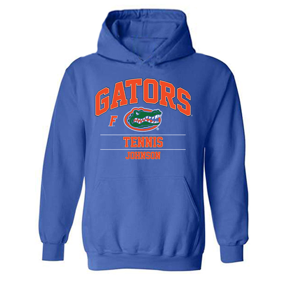 Florida - NCAA Men's Tennis : JanMagnus Johnson - Classic Fashion Shersey Hooded Sweatshirt-0