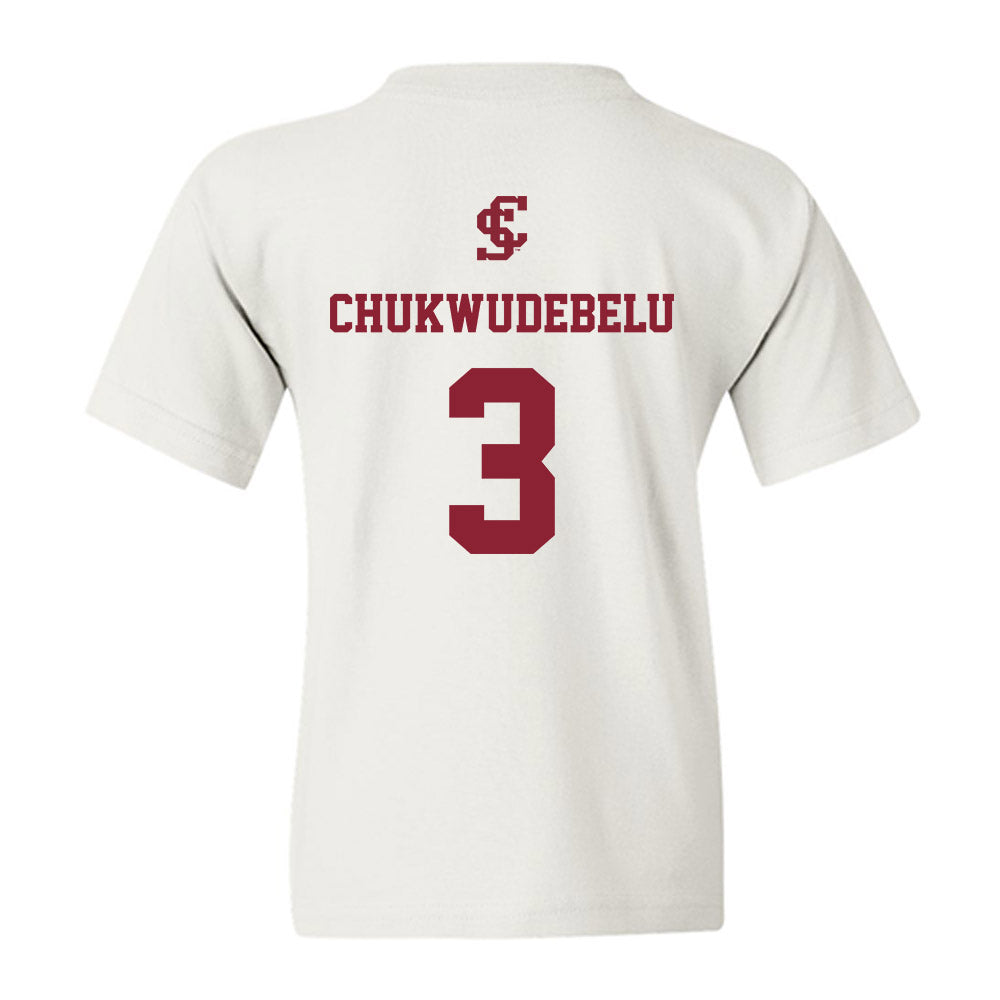 SCU - NCAA Men's Basketball : Francis Chukwudebelu - Youth T-Shirt-1