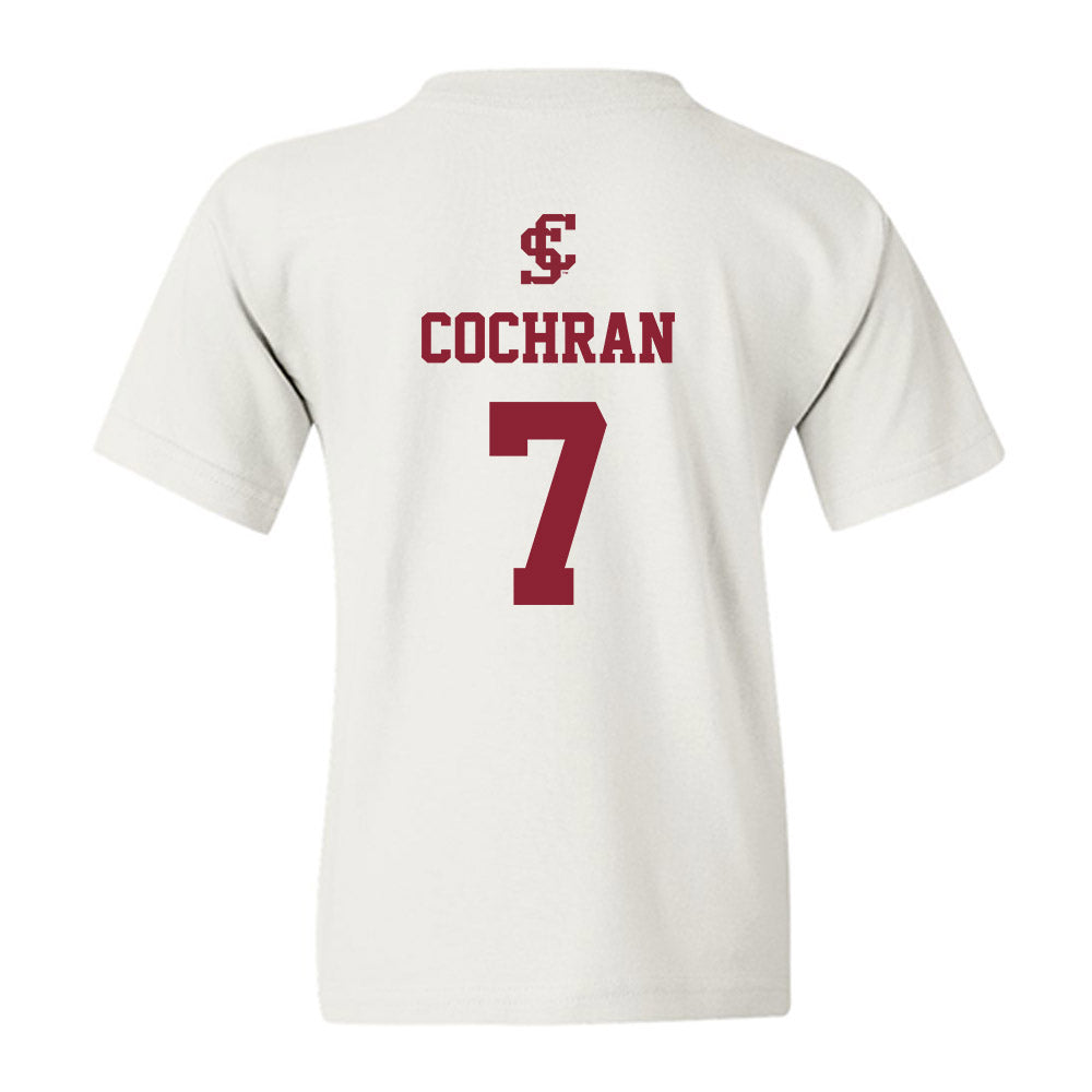 SCU - NCAA Men's Basketball : KJ Cochran - Youth T-Shirt-1