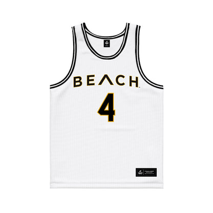 LBSU - NCAA Men's Basketball : Leopold Levillain - White Basketball Jersey-0