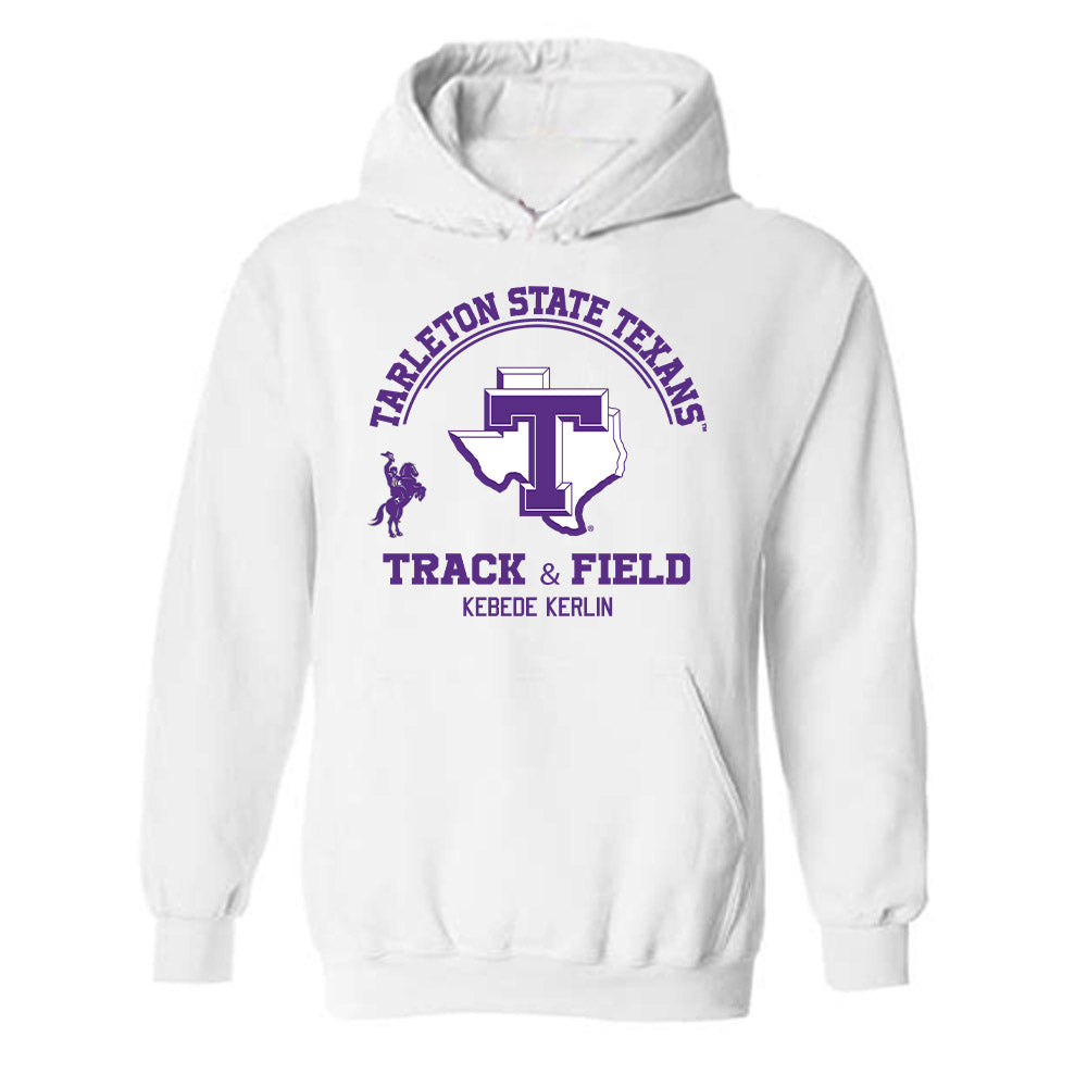 Tarleton State - NCAA Men's Track & Field : Kebede Kerlin - Classic Fashion Shersey Hooded Sweatshirt-0