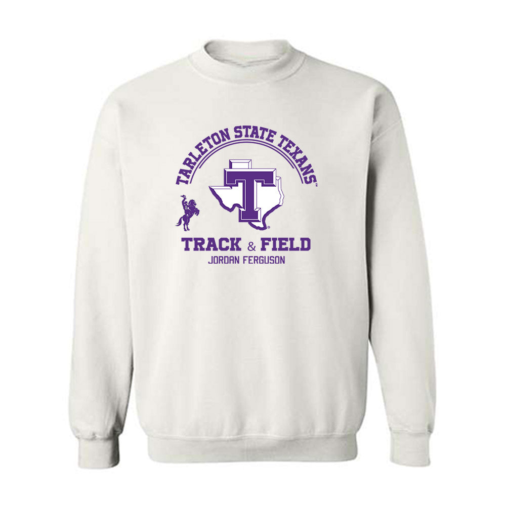 Tarleton State - NCAA Men's Track & Field : Jordan Ferguson - Classic Fashion Shersey Crewneck Sweatshirt-0