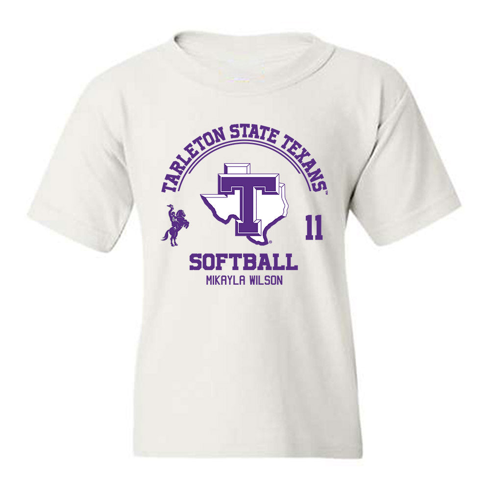 Tarleton State - NCAA Softball : Mikayla Wilson - Classic Fashion Shersey Youth T-Shirt-0