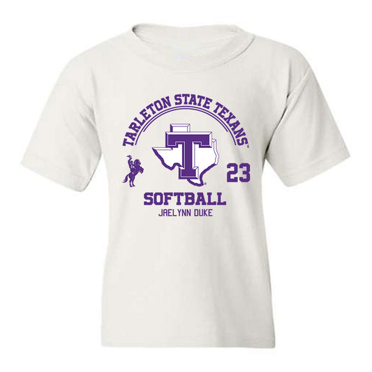 Tarleton State - NCAA Softball : Jaelynn Duke - Classic Fashion Shersey Youth T-Shirt-0