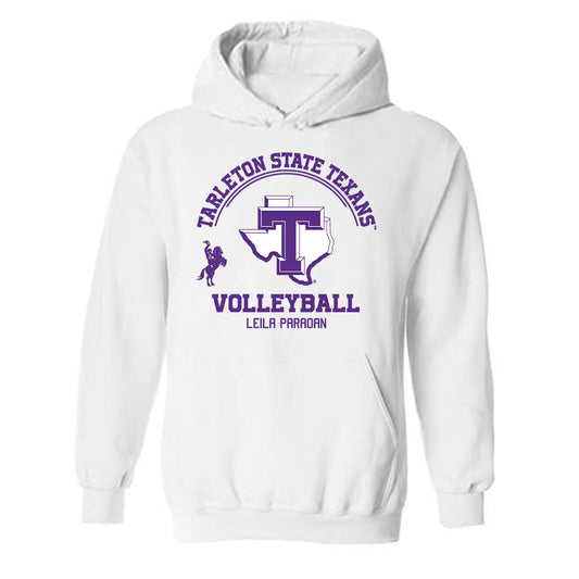 Tarleton State - NCAA Women's Volleyball : Leila Paraoan - Classic Fashion Shersey Hooded Sweatshirt-0