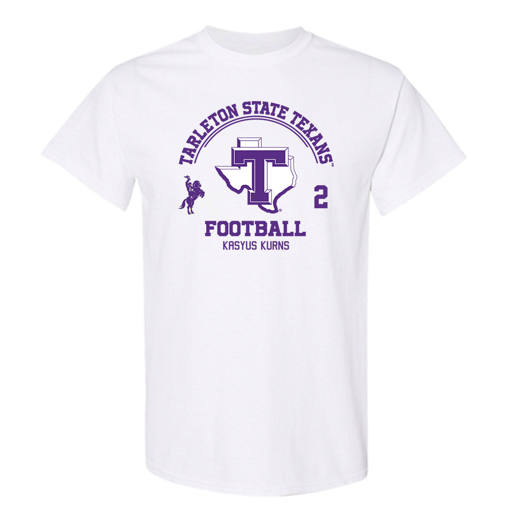 Tarleton State - NCAA Football : Kasyus Kurns - Classic Fashion Shersey T-Shirt