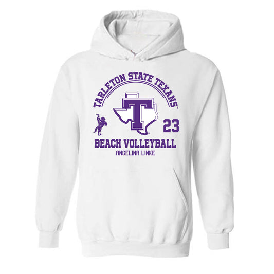 Tarleton State - NCAA Beach Volleyball : Angelina Linke - Classic Fashion Shersey Hooded Sweatshirt-0