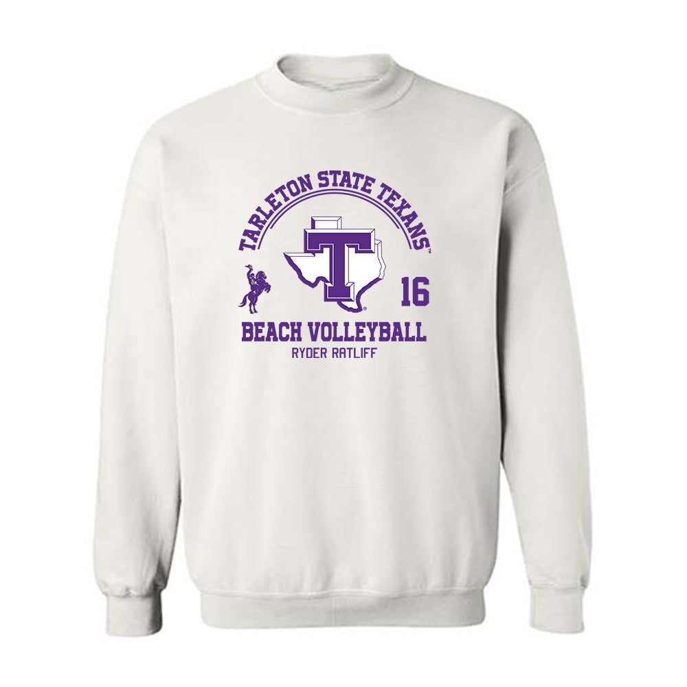 Tarleton State - NCAA Beach Volleyball : Ryder Ratliff - Classic Fashion Shersey Crewneck Sweatshirt-0