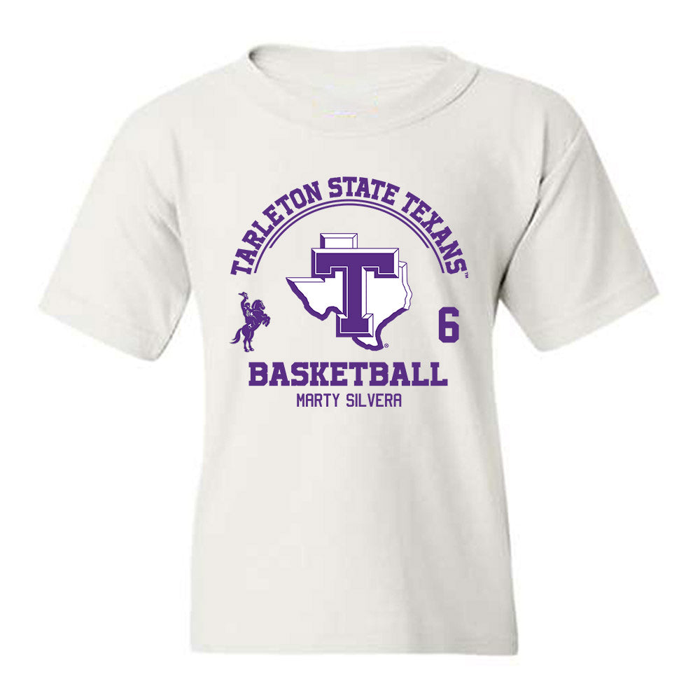 Tarleton State - NCAA Men's Basketball : Marty Silvera - Classic Fashion Shersey Youth T-Shirt-0