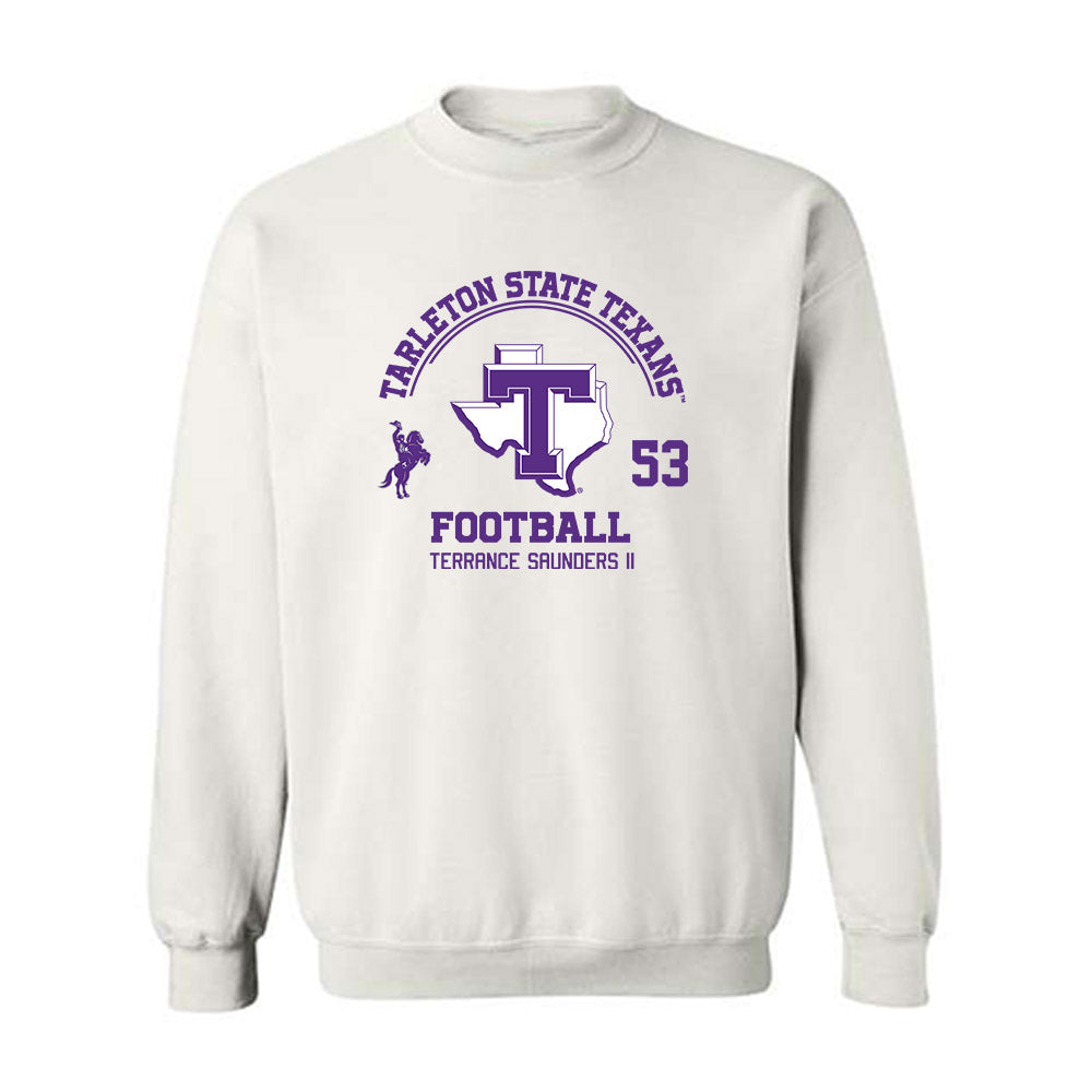 Tarleton State - NCAA Football : Terrance Saunders II - Classic Fashion Shersey Crewneck Sweatshirt-0