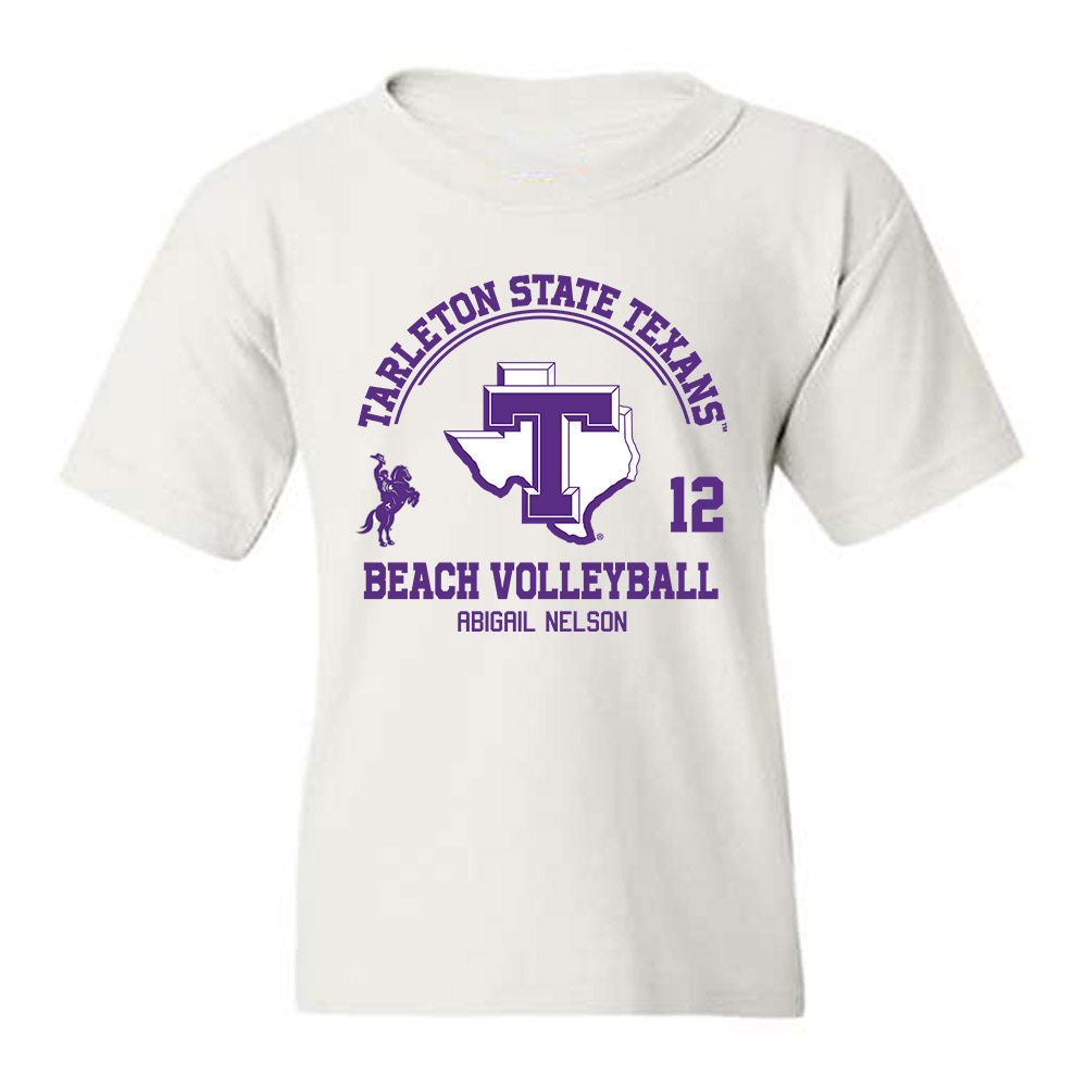 Tarleton State - NCAA Beach Volleyball : Abigail Nelson - Classic Fashion Shersey Youth T-Shirt-0