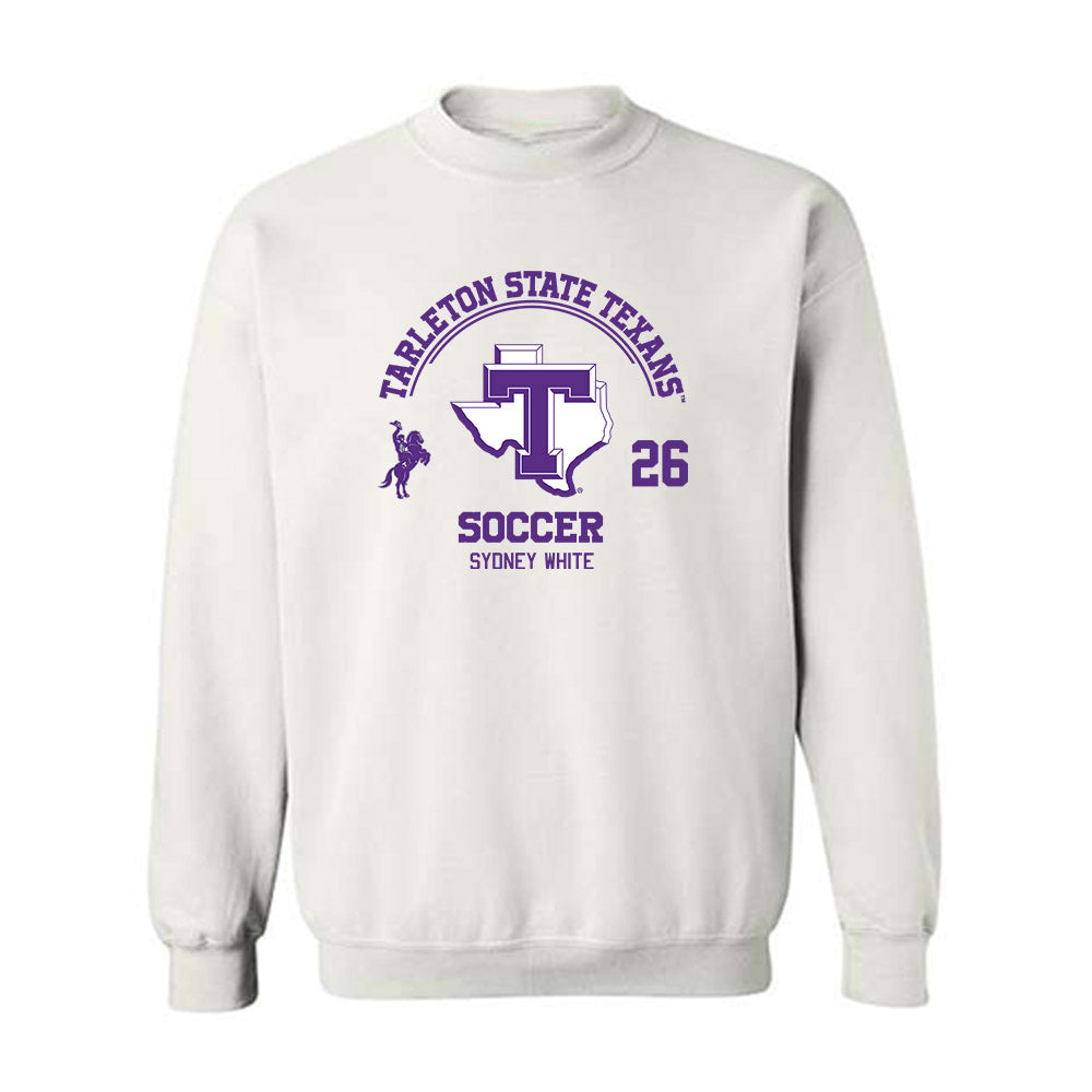 Tarleton State - NCAA Women's Soccer : Sydney White - Classic Fashion Shersey Crewneck Sweatshirt-0