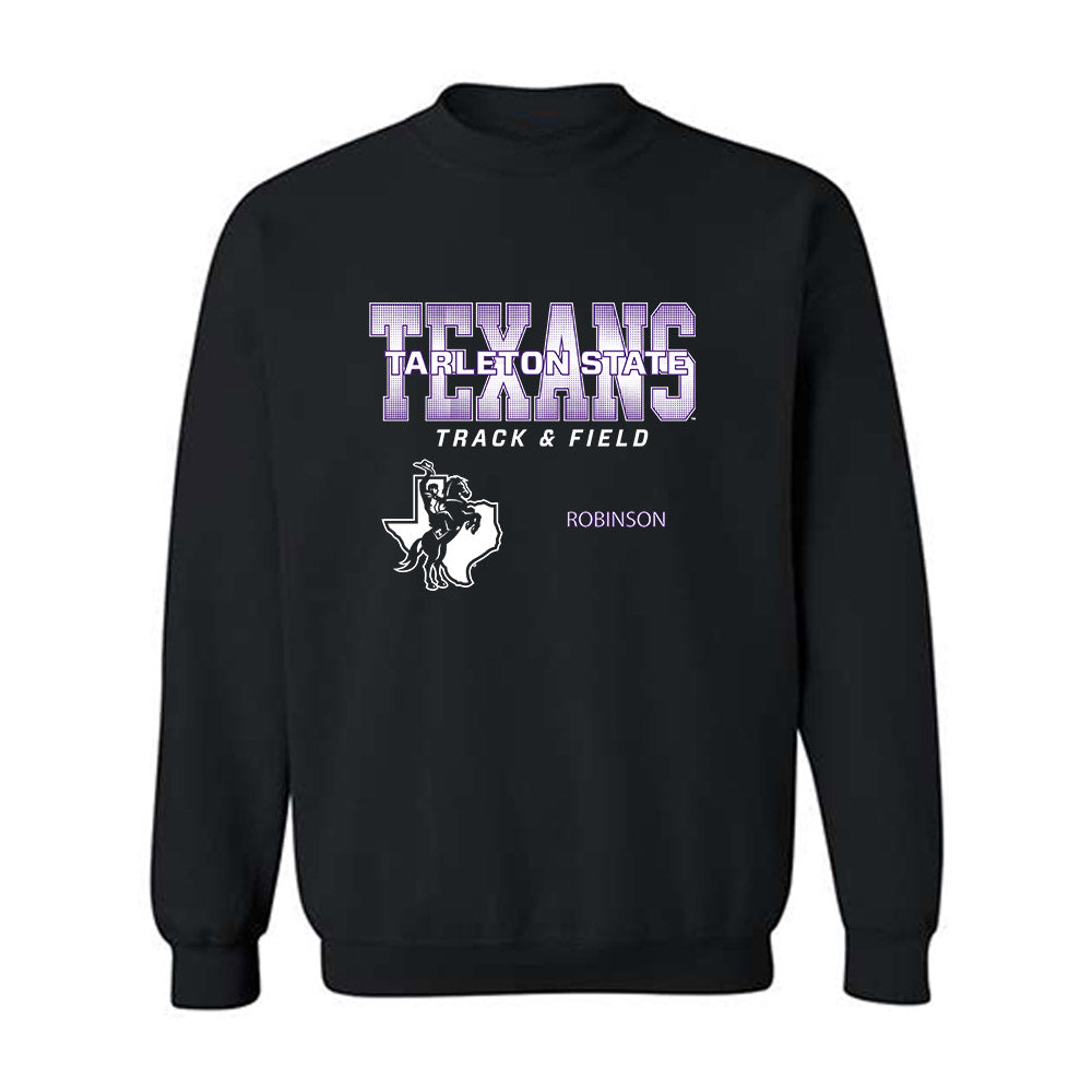 Tarleton State - NCAA Men's Track & Field : Chadrich Robinson - Classic Fashion Shersey Crewneck Sweatshirt-0