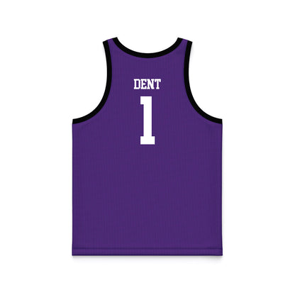 Tarleton State - NCAA Men's Basketball : Aj Dent - Purple Basketball Jersey-1