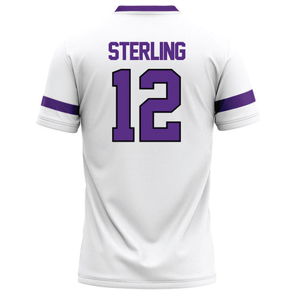 Tarleton State - NCAA Football : Devin Sterling - White Logo Football Jersey