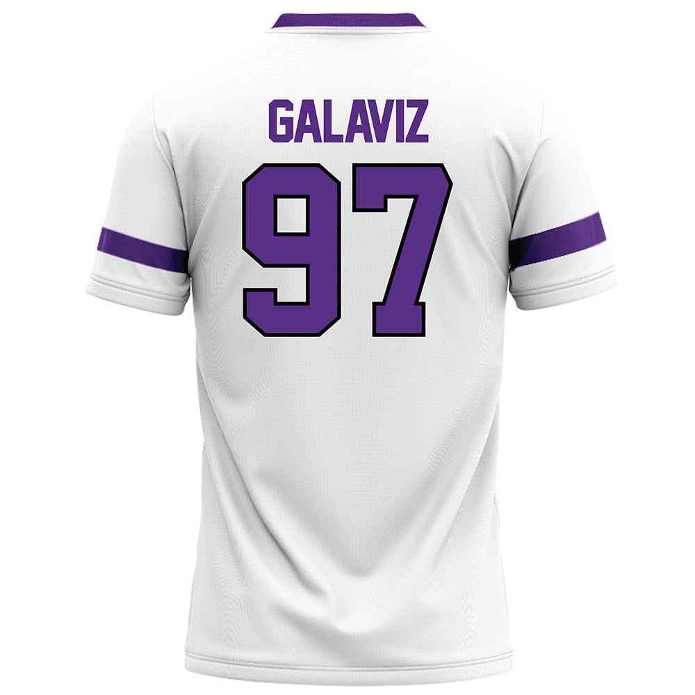 Tarleton State - NCAA Football : Gianni Galaviz - White Logo Football Jersey