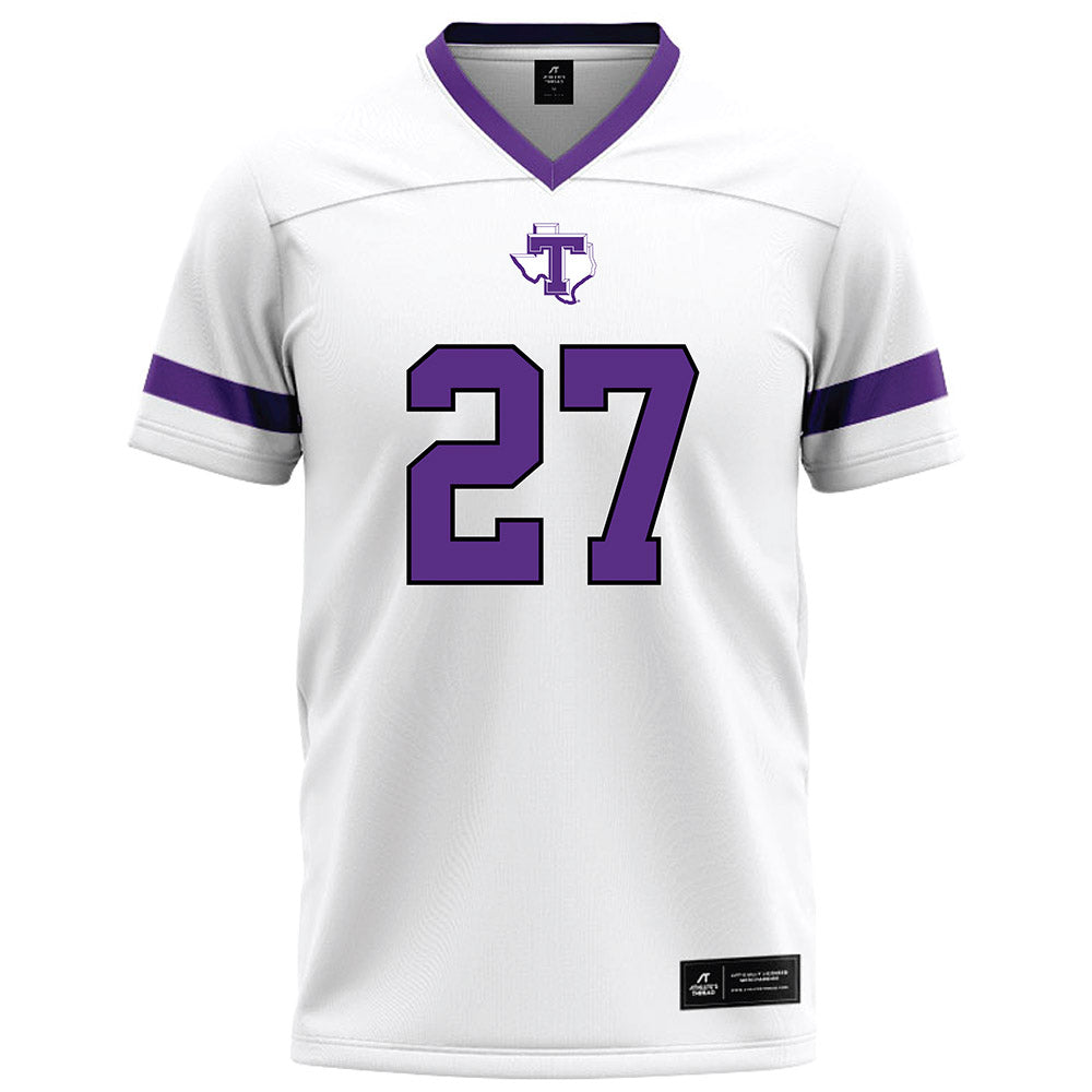 Tarleton State - NCAA Football : Kenyan Kelly - White Football Jersey-0