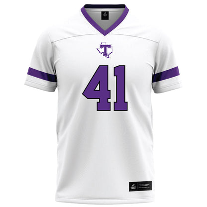 Tarleton State - NCAA Football : Reid Brass - White Football Jersey-0