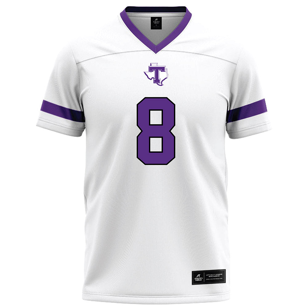 Tarleton State - NCAA Football : Braedyn Locke - White Football Jersey-0