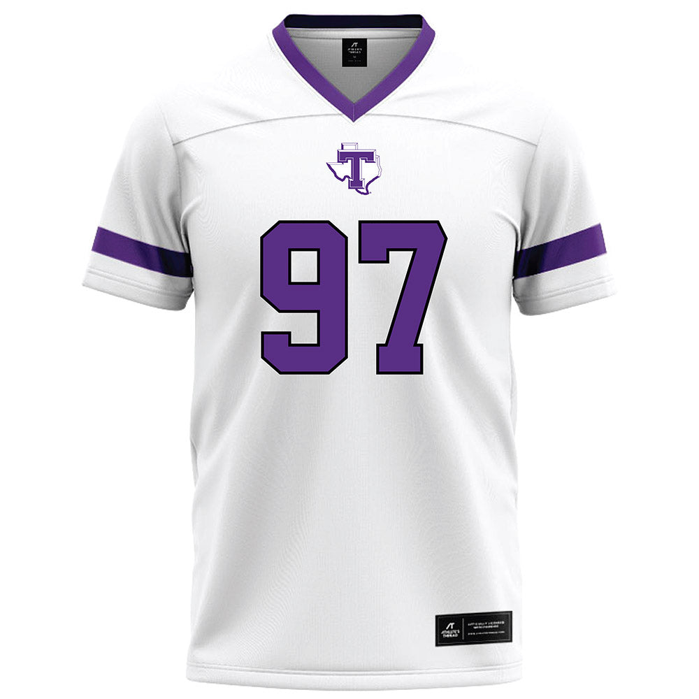 Tarleton State - NCAA Football : James Turrentine - White Football Jersey-0