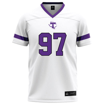 Tarleton State - NCAA Football : James Turrentine - White Football Jersey-0