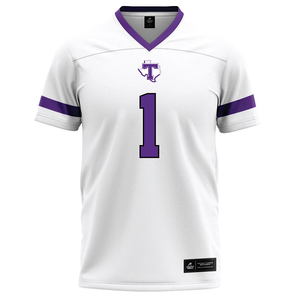 Tarleton State - NCAA Football : Jadan Aubert - White Football Jersey-0