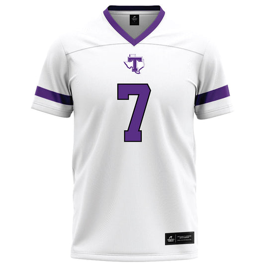 Tarleton State - NCAA Football : Seven Cloud - White Football Jersey-0