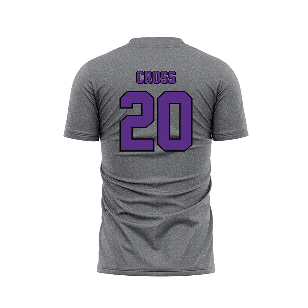Tarleton State - NCAA Beach Volleyball : Quinn Cross - Grey Soccer Jersey-1