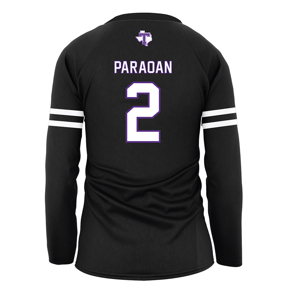 Tarleton State - NCAA Women's Volleyball : Leila Paraoan - Black Volleyball Jersey-1