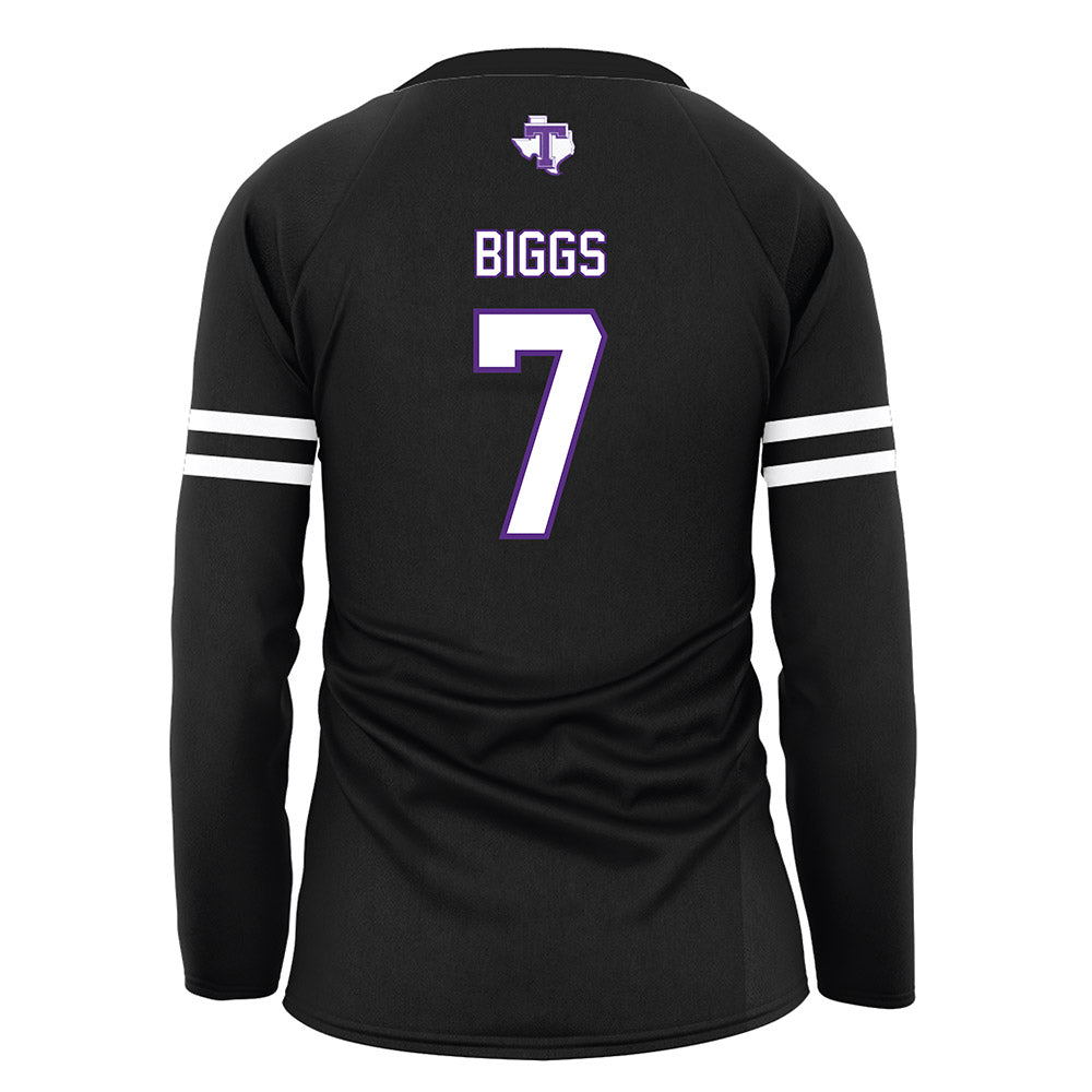 Tarleton State - NCAA Women's Volleyball : Taylynn Biggs - Black Volleyball Jersey-1