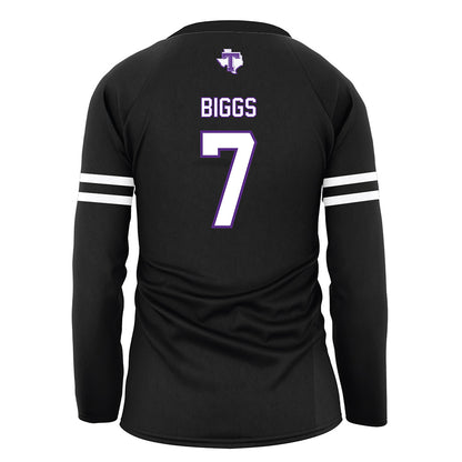 Tarleton State - NCAA Women's Volleyball : Taylynn Biggs - Black Volleyball Jersey-1
