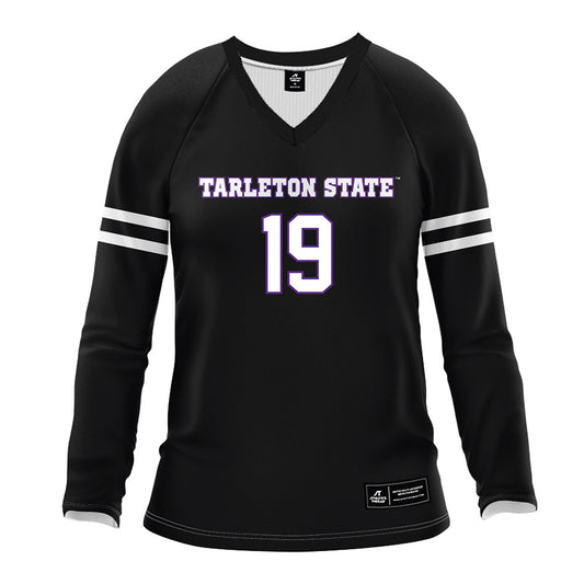 Tarleton State - NCAA Women's Volleyball : Alexa Earle - Black Volleyball Jersey-0