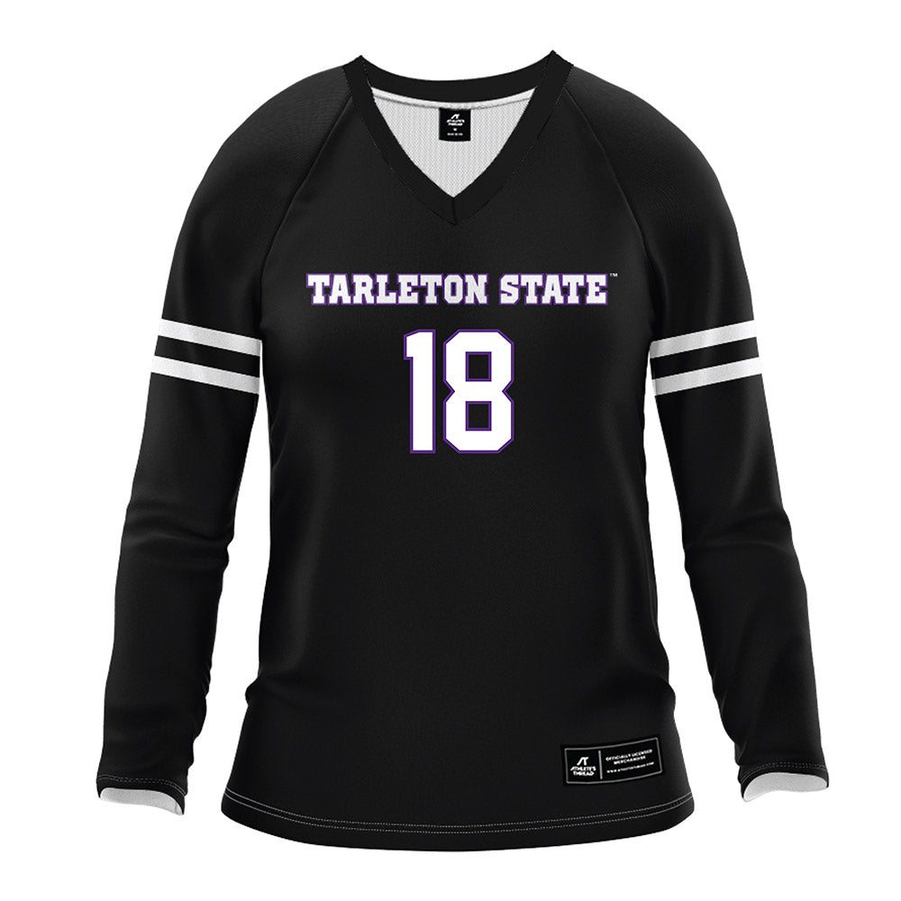 Tarleton State - NCAA Women's Volleyball : Peyton Fadal - Black Volleyball Jersey-0