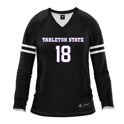 Tarleton State - NCAA Women's Volleyball : Peyton Fadal - Black Volleyball Jersey-0