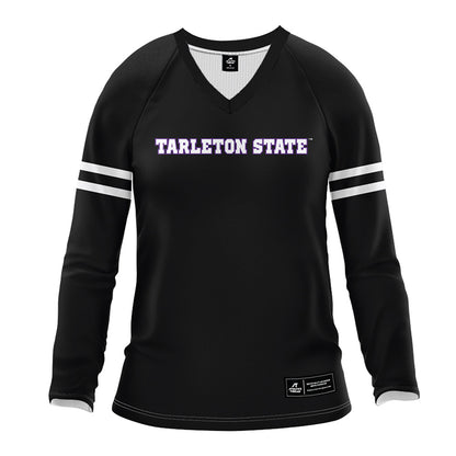 Tarleton State - NCAA Women's Volleyball : Taylynn Biggs - Black Volleyball Jersey-0