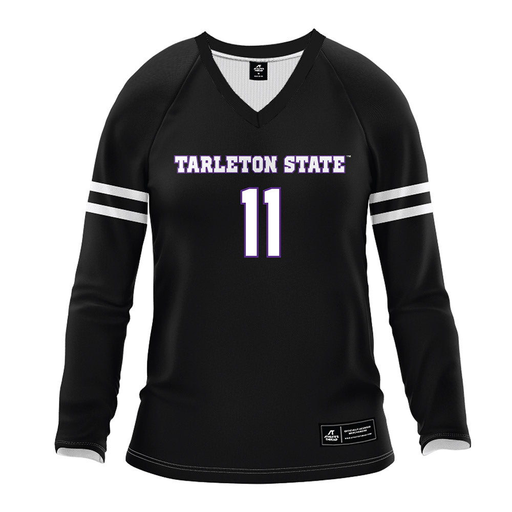 Tarleton State - NCAA Women's Volleyball : Onita Davis - Black Volleyball Jersey-0