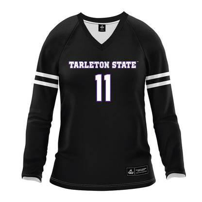 Tarleton State - NCAA Women's Volleyball : Onita Davis - Black Volleyball Jersey-0