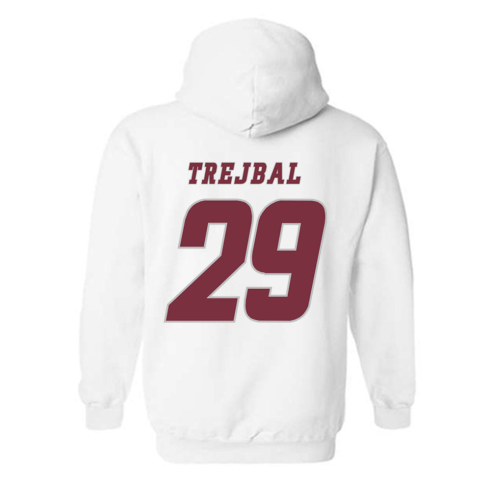 UMass - NCAA Men's Ice Hockey : Tobias Trejbal - Classic Shersey Hooded Sweatshirt-1