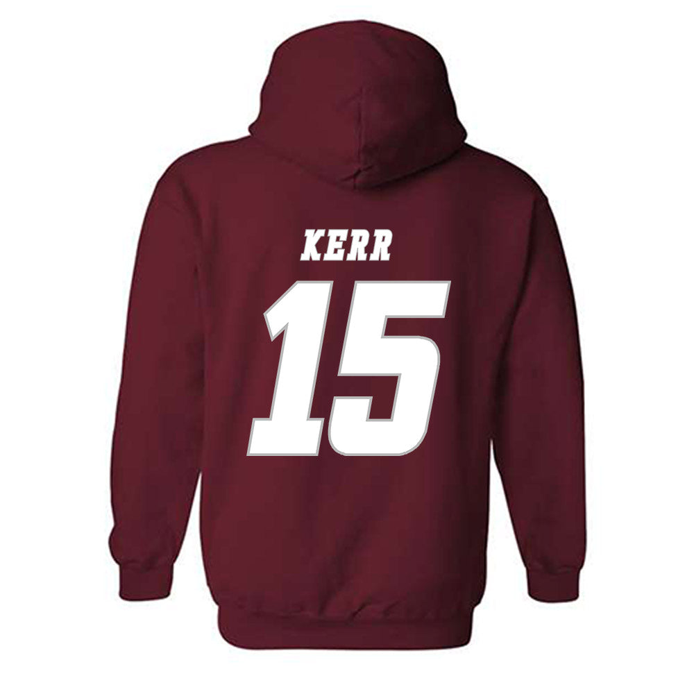 UMass - NCAA Men's Ice Hockey : Justin Kerr - Classic Shersey Hooded Sweatshirt-1