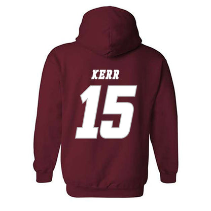 UMass - NCAA Men's Ice Hockey : Justin Kerr - Classic Shersey Hooded Sweatshirt-1