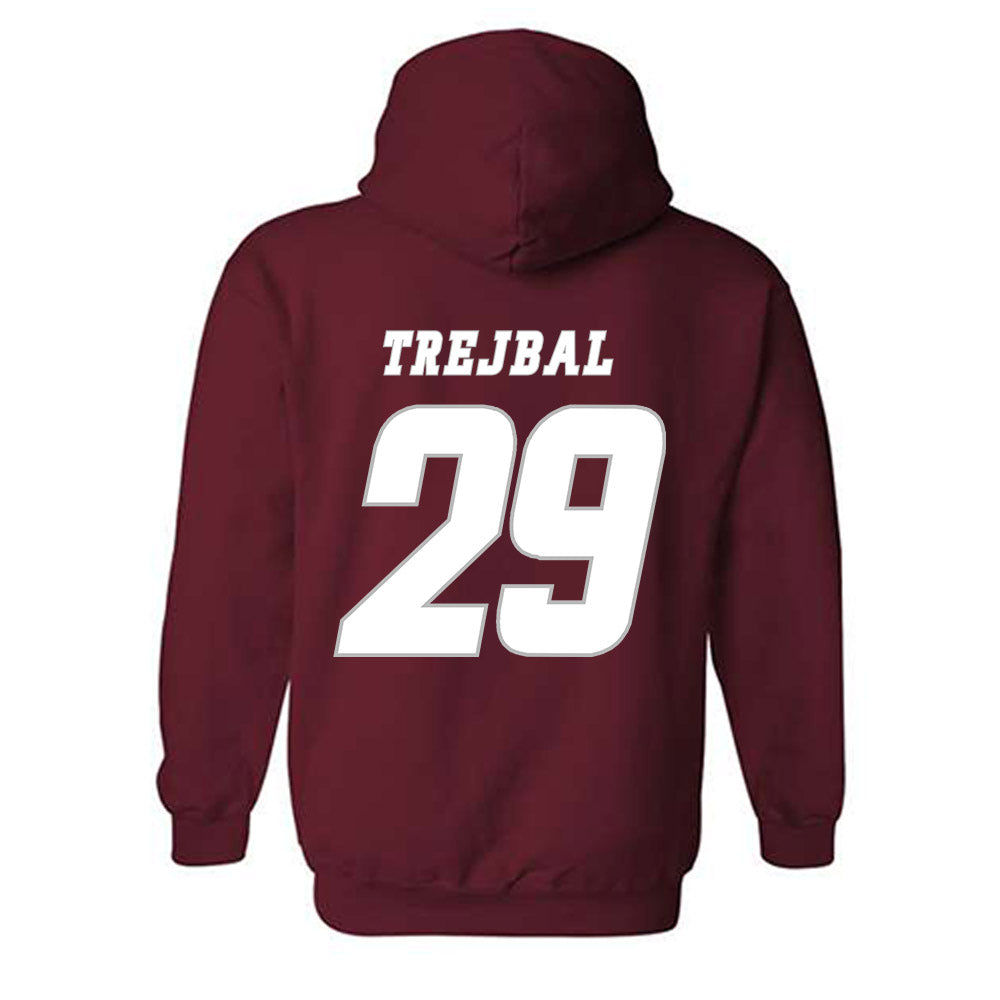 UMass - NCAA Men's Ice Hockey : Tobias Trejbal - Classic Shersey Hooded Sweatshirt-1