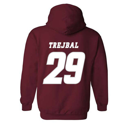 UMass - NCAA Men's Ice Hockey : Tobias Trejbal - Classic Shersey Hooded Sweatshirt-1