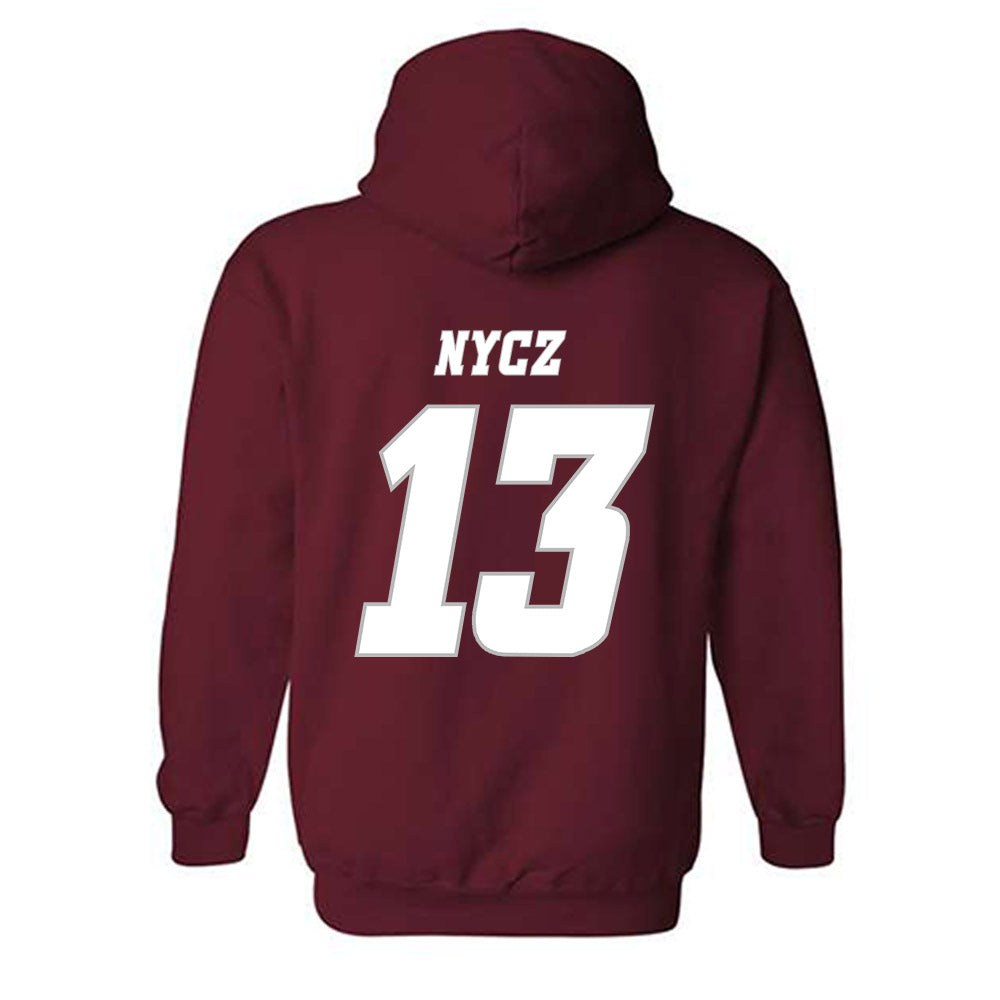 UMass - NCAA Men's Ice Hockey : Landon Nycz - Classic Shersey Hooded Sweatshirt-1