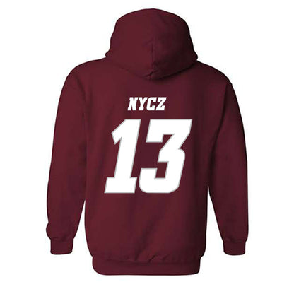 UMass - NCAA Men's Ice Hockey : Landon Nycz - Classic Shersey Hooded Sweatshirt-1