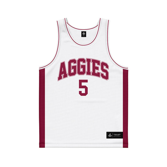 NMSU - NCAA Men's Basketball : Chris Terrell - White Basketball Jersey-0