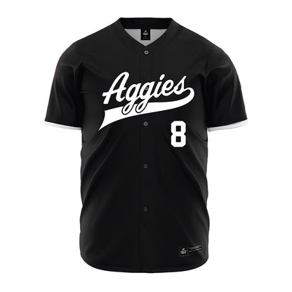 NMSU - NCAA Baseball : Cooper Reese - Black Jersey-0