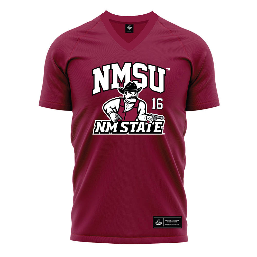 NMSU - NCAA Women's Soccer : Zoey Gist - Red Soccer Jersey-0